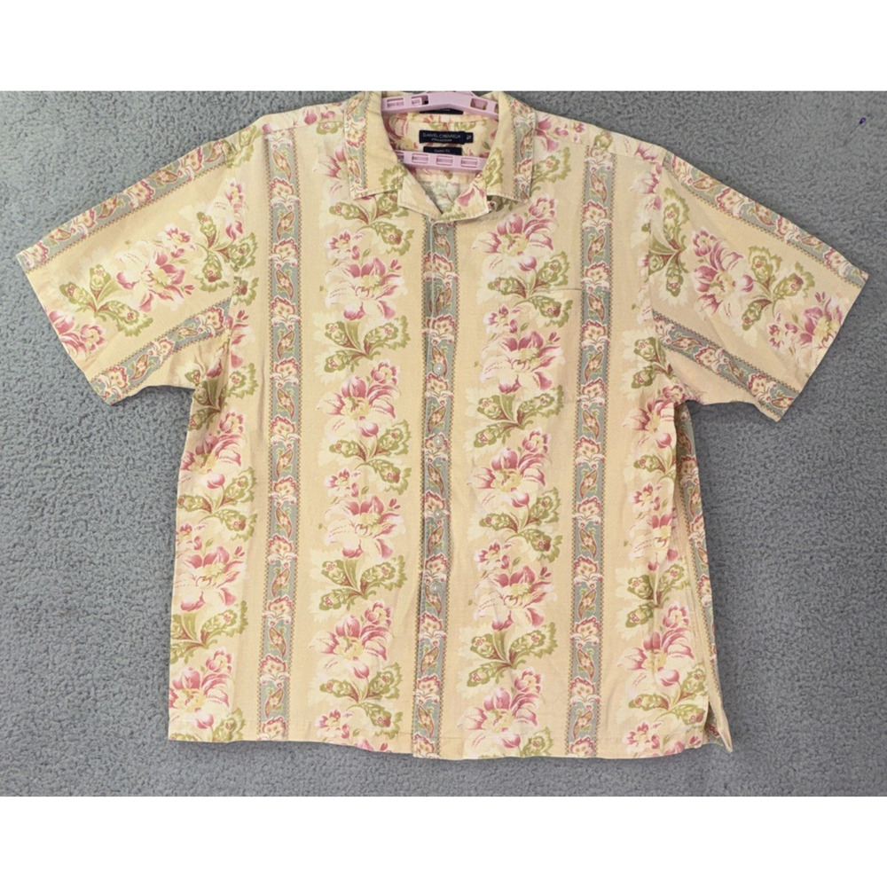 ZZ Daniel Cremieux XL Linen Cotton Floral Button Up Shirt